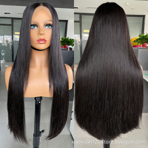 Mayqueen Unprocessed Straight Raw Virgin Mink Brazilian Hair Lace Front Wig Pre-Plucked hdFull Lace Human Hair Wig for Wholesale